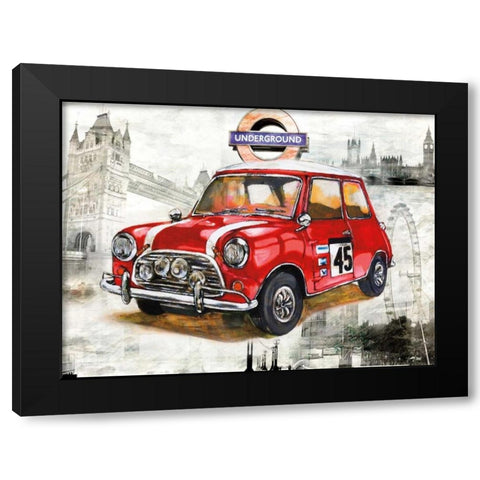 British Car Black Modern Wood Framed Art Print with Double Matting by Sola, Bresso