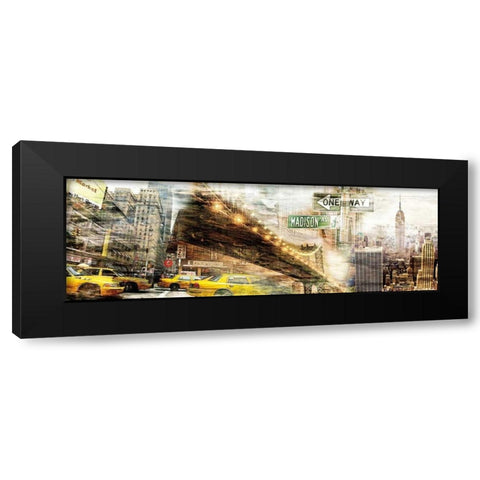 Collage Moments Black Modern Wood Framed Art Print with Double Matting by Sola, Bresso