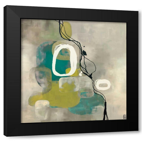 Jade Retro Black Modern Wood Framed Art Print with Double Matting by Maitland, Laurie