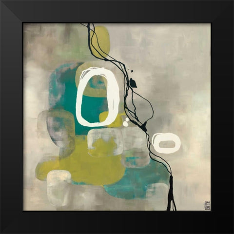 Jade Retro Black Modern Wood Framed Art Print by Maitland, Laurie