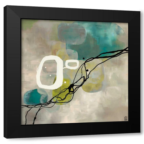 Pearl Retro Black Modern Wood Framed Art Print by Maitland, Laurie