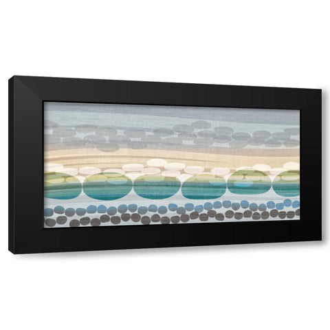 Pebble Beach Black Modern Wood Framed Art Print with Double Matting by Venter, Tandi
