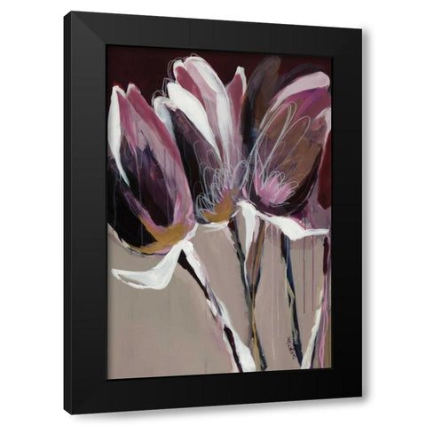Aubergine Splendor I Black Modern Wood Framed Art Print by Maritz, Angela