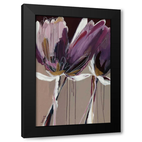 Aubergine Splendor II Black Modern Wood Framed Art Print with Double Matting by Maritz, Angela