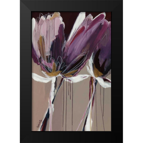 Aubergine Splendor II Black Modern Wood Framed Art Print by Maritz, Angela
