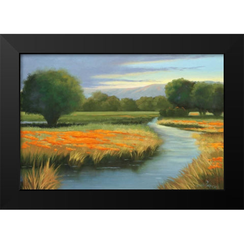 California Orange Black Modern Wood Framed Art Print by Peterson, Julie