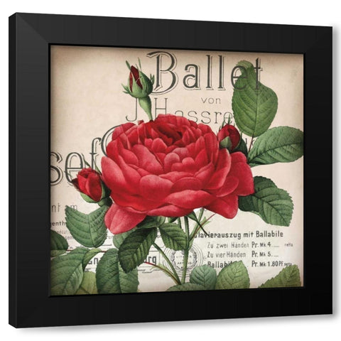 Scent of a Rose I Black Modern Wood Framed Art Print by Berg, Sabine