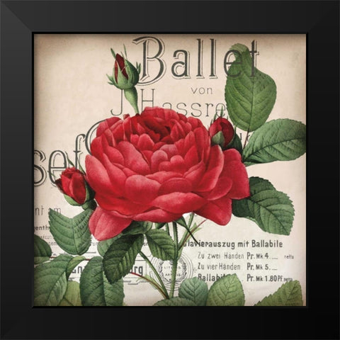 Scent of a Rose I Black Modern Wood Framed Art Print by Berg, Sabine