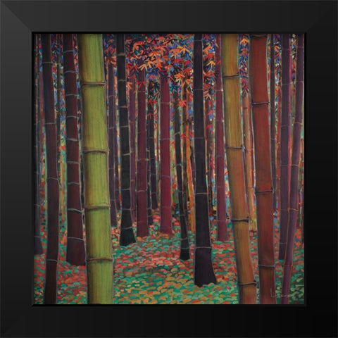Magical Forest Black Modern Wood Framed Art Print by Li-Leger, Don
