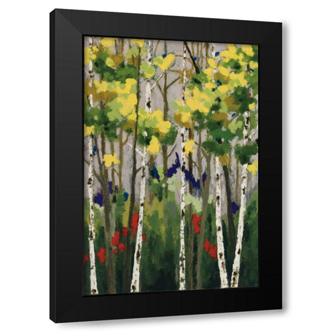 Whispering  Black Modern Wood Framed Art Print by Vindedzis, Rita