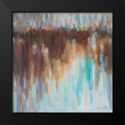 Lights on the Harbour Black Modern Wood Framed Art Print by Parker, Karen Lorena