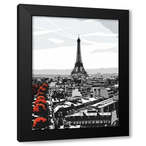 Paris I Black Modern Wood Framed Art Print by Fairbrother, Jo