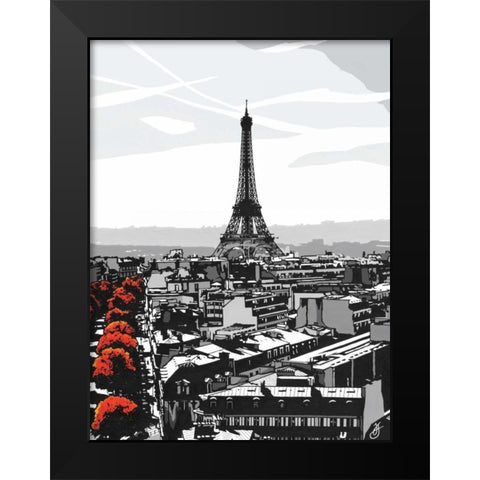 Paris I Black Modern Wood Framed Art Print by Fairbrother, Jo