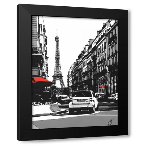 Paris II Black Modern Wood Framed Art Print by Fairbrother, Jo