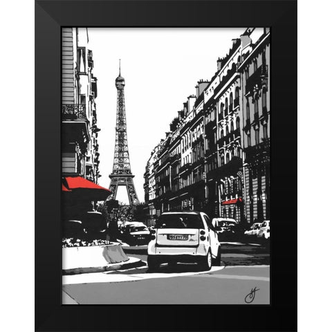 Paris II Black Modern Wood Framed Art Print by Fairbrother, Jo