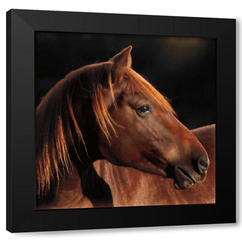Pretty Girl Black Modern Wood Framed Art Print by Caro, Wendy