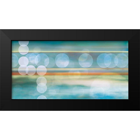 Bokehscape Black Modern Wood Framed Art Print by Venter, Tandi