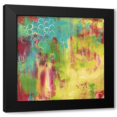 Begin Again Black Modern Wood Framed Art Print by Hawkins, Julie