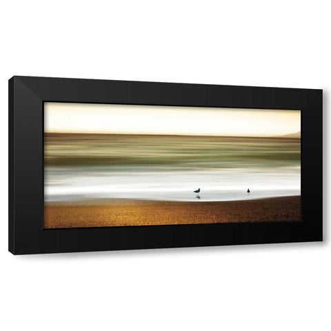 Golden Shores Black Modern Wood Framed Art Print by Pelkey, Marvin