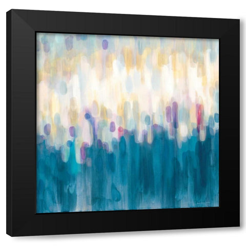 Drops of Indigo Black Modern Wood Framed Art Print with Double Matting by Parker, Karen Lorena