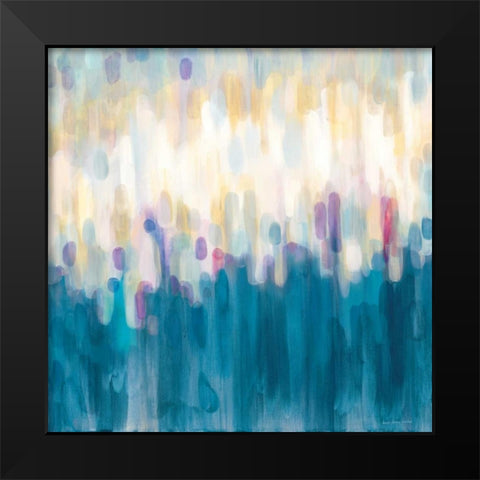 Drops of Indigo Black Modern Wood Framed Art Print by Parker, Karen Lorena