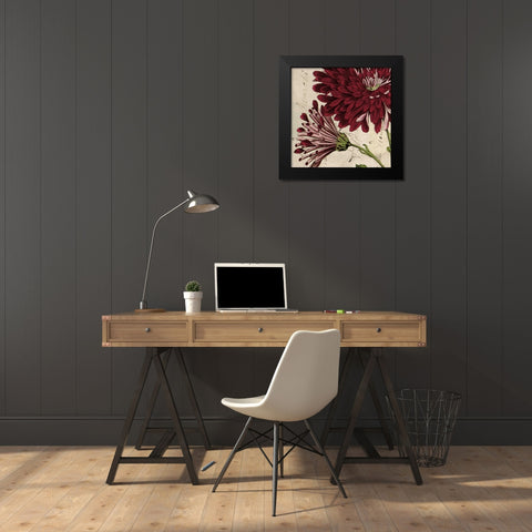 Joyful Bloom II Black Modern Wood Framed Art Print by Berg, Sabine