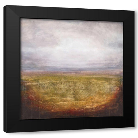 Ocean Map Black Modern Wood Framed Art Print by St. Germain, Patrick