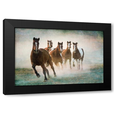 Blaze of Glory Black Modern Wood Framed Art Print with Double Matting by Caro, Wendy