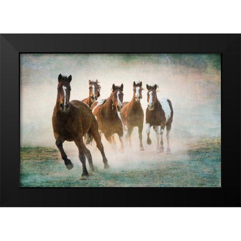 Blaze of Glory Black Modern Wood Framed Art Print by Caro, Wendy