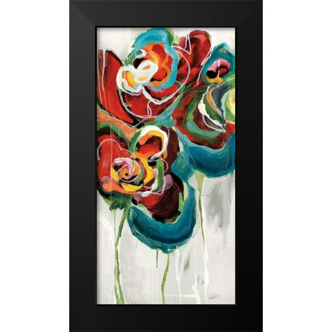 Wasabi Rose II Black Modern Wood Framed Art Print by Maritz, Angela