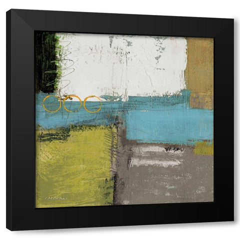 Houseblend II Black Modern Wood Framed Art Print with Double Matting by Cardenas, Jason