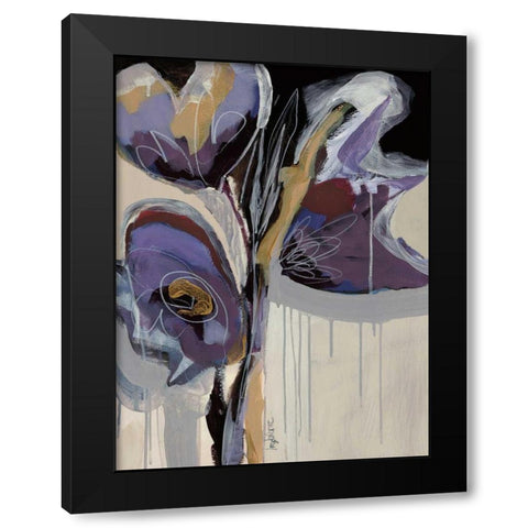 Floral Impressions II Black Modern Wood Framed Art Print with Double Matting by Maritz, Angela