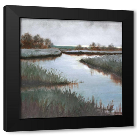 Grey Day Black Modern Wood Framed Art Print with Double Matting by Peterson, Julie