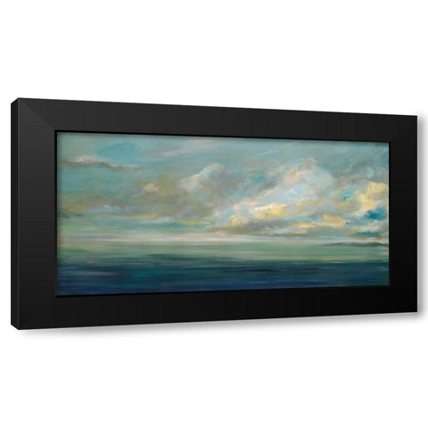 Shoreline Black Modern Wood Framed Art Print with Double Matting by Parker, Karen Lorena