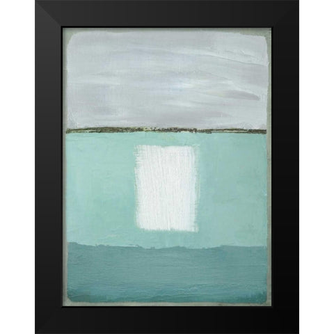 Azure Blue II Black Modern Wood Framed Art Print by Gold, Caroline