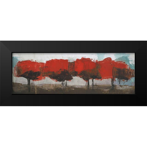 Fall Row Black Modern Wood Framed Art Print by Shire, Martin