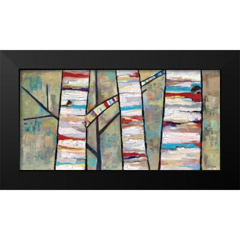 Converse Black Modern Wood Framed Art Print by Swider, Staci