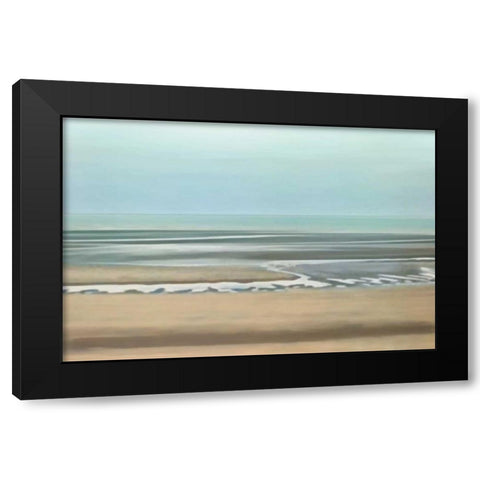 Seaside Black Modern Wood Framed Art Print by Venter, Tandi