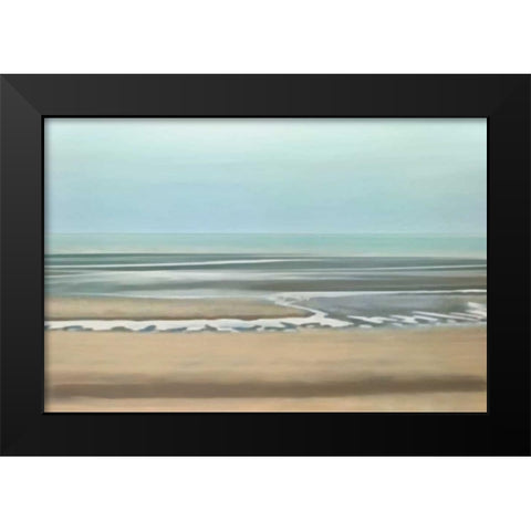 Seaside Black Modern Wood Framed Art Print by Venter, Tandi