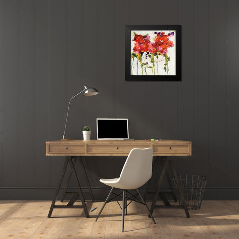 Dandy Flowers II Black Modern Wood Framed Art Print by Barnes, Natasha