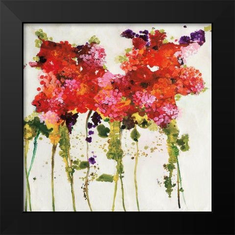 Dandy Flowers II Black Modern Wood Framed Art Print by Barnes, Natasha