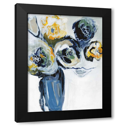 A New Day Blooms Black Modern Wood Framed Art Print with Double Matting by Maritz, Angela
