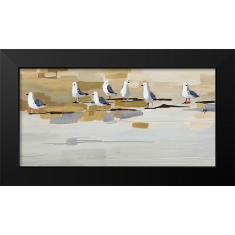 Late Afternoon Gathering Â  Black Modern Wood Framed Art Print by Maritz, Angela