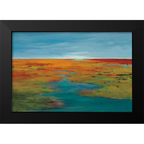 Going the Distance Black Modern Wood Framed Art Print by Jackson, Victoria