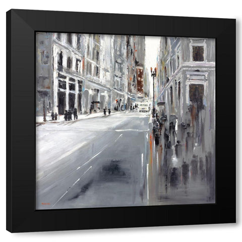 Paris Black Modern Wood Framed Art Print by Kadmiri, Aziz