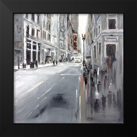 Paris Black Modern Wood Framed Art Print by Kadmiri, Aziz