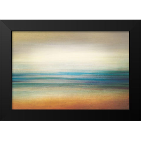 La Playa Black Modern Wood Framed Art Print by Venter, Tandi