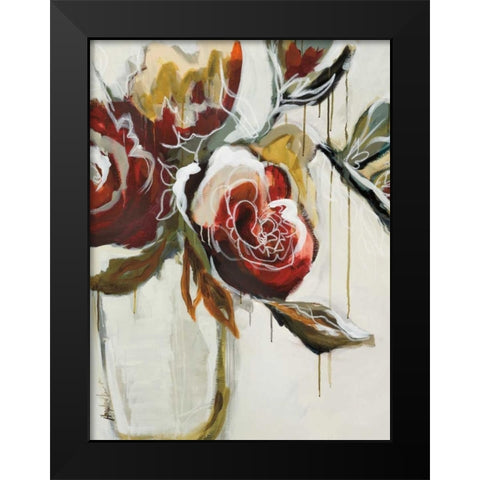 Florist Pickings Black Modern Wood Framed Art Print by Maritz, Angela