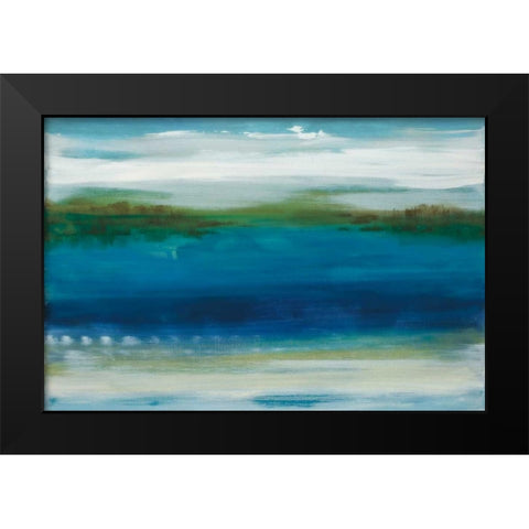 Waterfall  Black Modern Wood Framed Art Print by Vindedzis, Rita