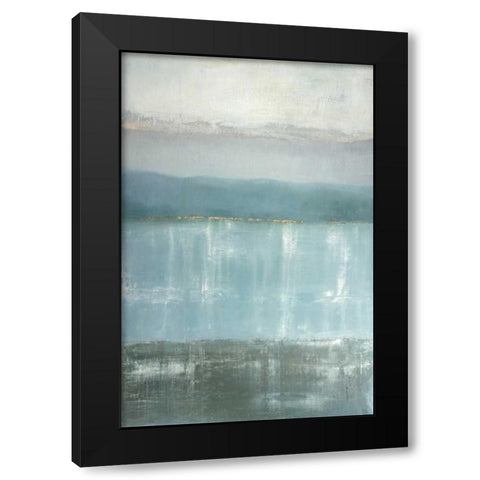 Twilight Blues Black Modern Wood Framed Art Print by Gold, Caroline
